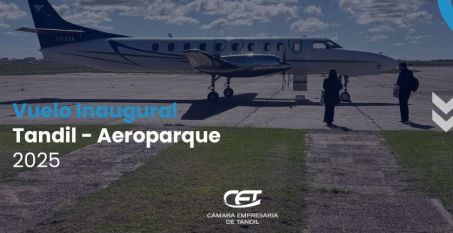 Se realizó el vuelo inaugural del servicio que conectará Aeroparque con Tandil.