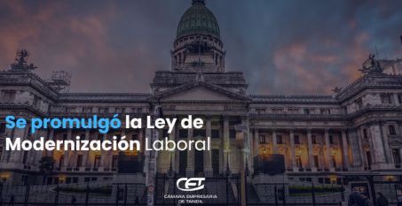 SE PROMULGÓ LA LEY DE MODERNIZACIÓN LABORAL